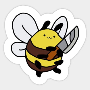 Happy Bee-Knife Sticker